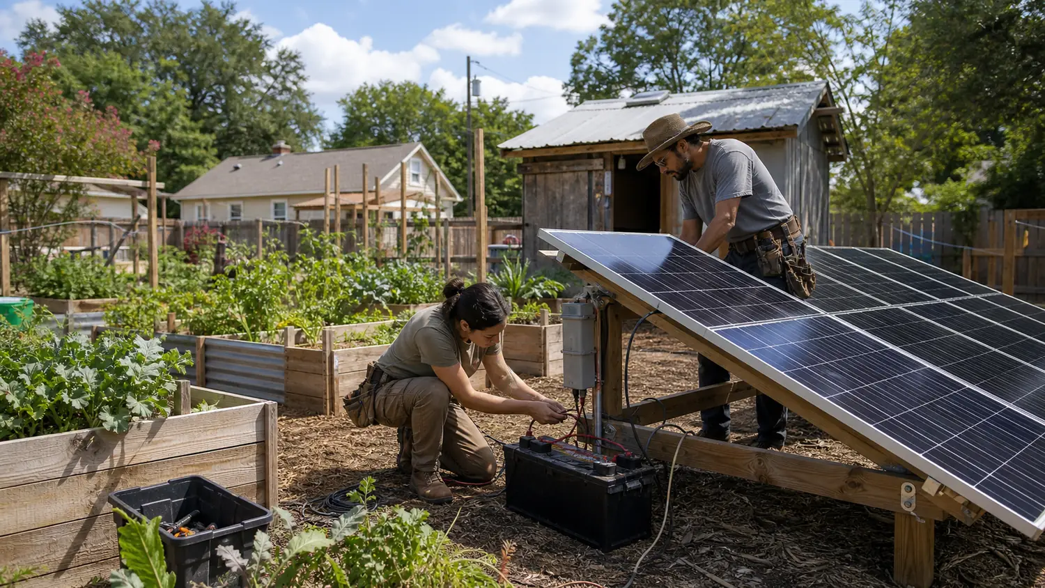 Community solar repair and energy training project